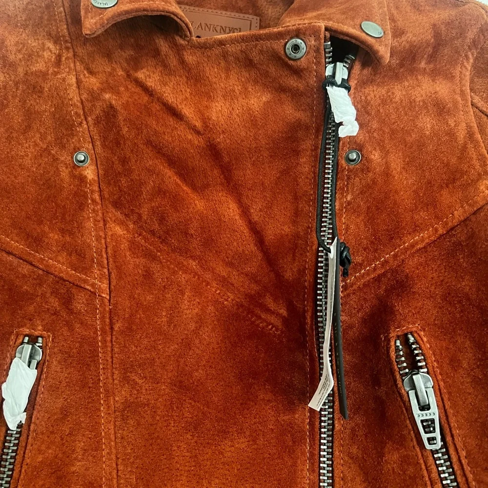 ☄️Blank NYC Women's Suede Moto Jacket - Rich Rust - Picture 4 of 5